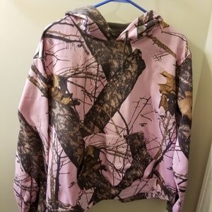 Mossy Oak pink camo womens hoodie